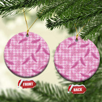 Purple Palaka Hawaii Palapalai Ceramic Ornament Hawaiian Fern LT14 Circle Purple - Polynesian Pride