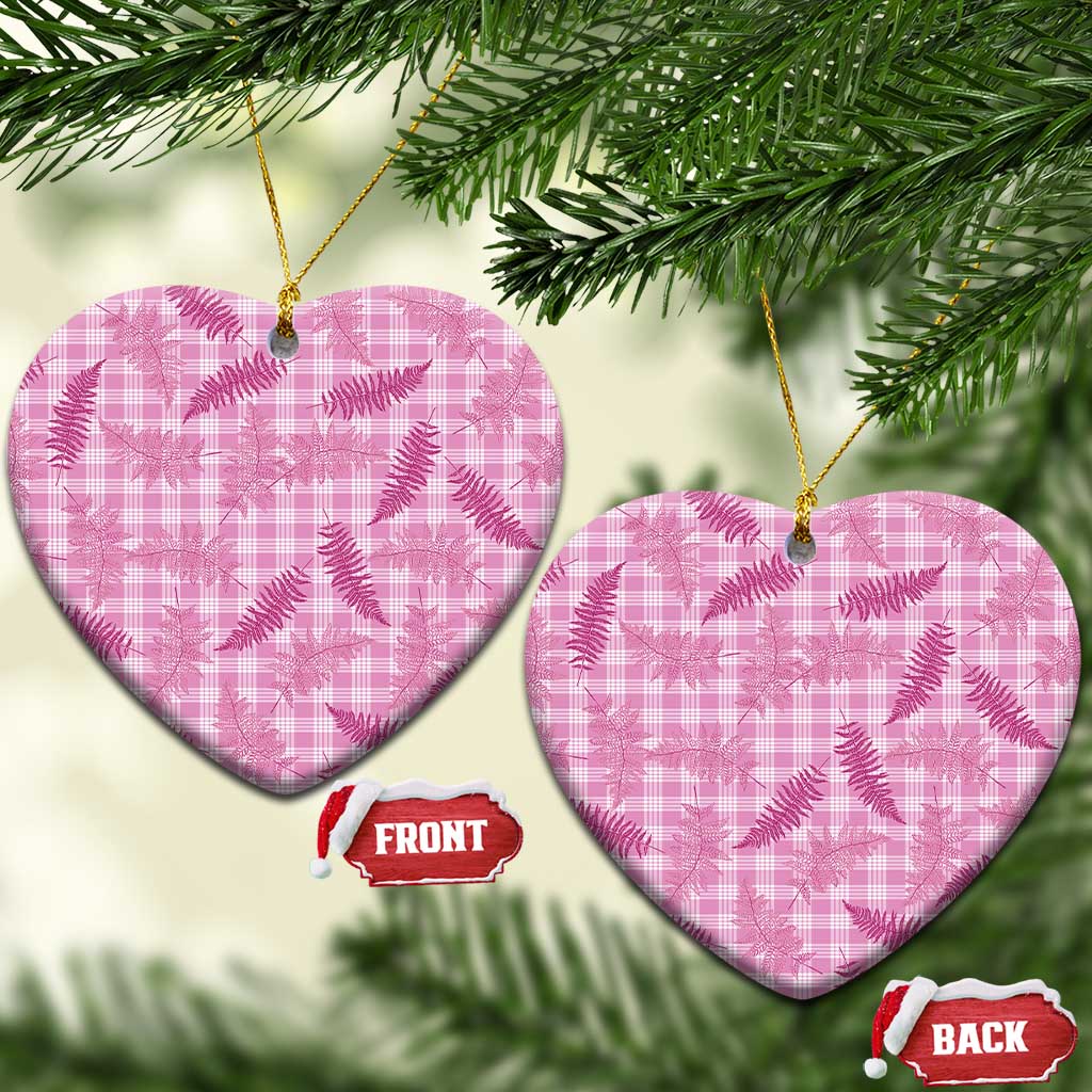 Purple Palaka Hawaii Palapalai Ceramic Ornament Hawaiian Fern LT14 Heart Purple - Polynesian Pride