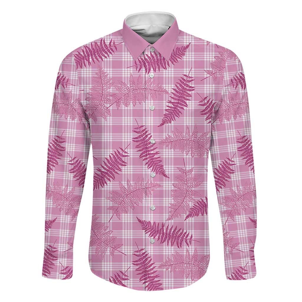 Purple Palaka Hawaii Palapalai Family Matching Off Shoulder Short Dress and Hawaiian Shirt Hawaiian Fern - Polynesian Pride