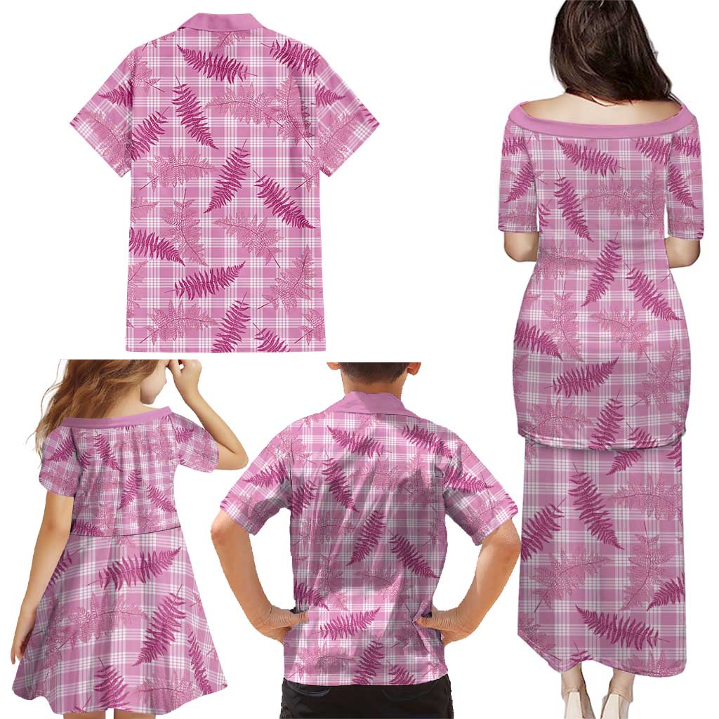 Purple Palaka Hawaii Palapalai Family Matching Puletasi and Hawaiian Shirt Hawaiian Fern - Polynesian Pride