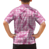 Purple Palaka Hawaii Palapalai Family Matching Short Sleeve Bodycon Dress and Hawaiian Shirt Hawaiian Fern - Polynesian Pride