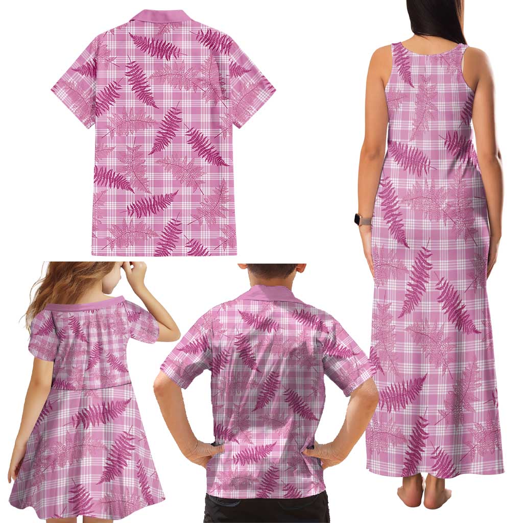 Purple Palaka Hawaii Palapalai Family Matching Tank Maxi Dress and Hawaiian Shirt Hawaiian Fern - Polynesian Pride