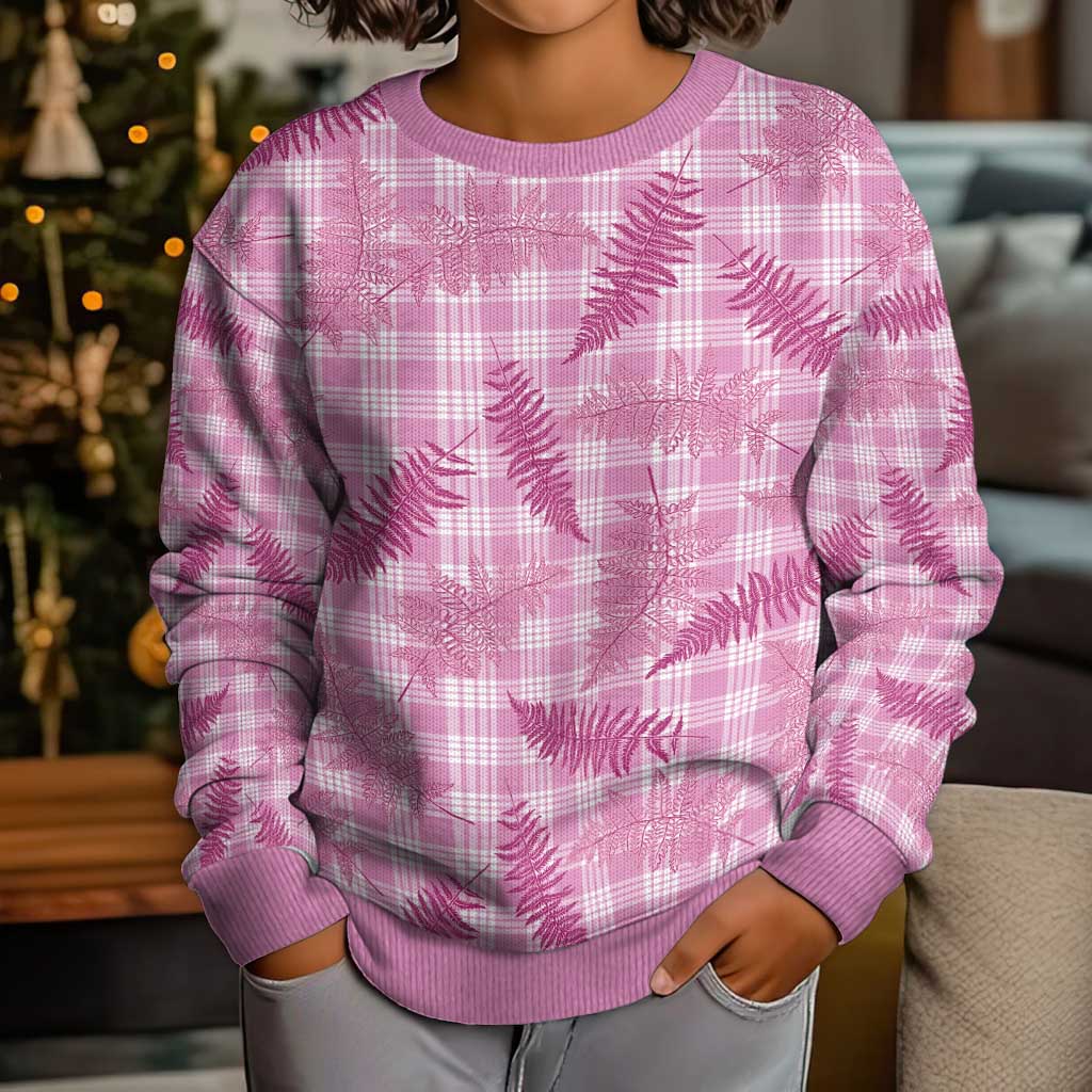 Purple Palaka Hawaii Palapalai Kid Ugly Christmas Sweater Hawaiian Fern LT14 - Polynesian Pride