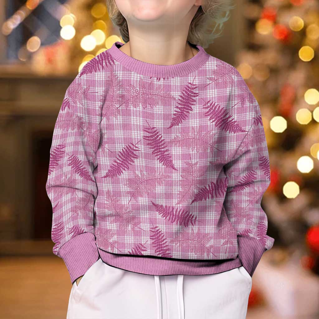 Purple Palaka Hawaii Palapalai Kid Ugly Christmas Sweater Hawaiian Fern LT14 - Polynesian Pride