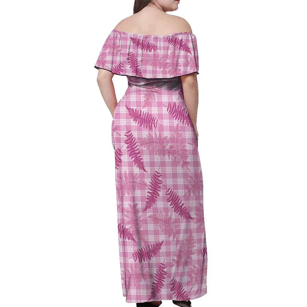 Purple Palaka Hawaii Palapalai Off Shoulder Maxi Dress Hawaiian Fern LT14 - Polynesian Pride