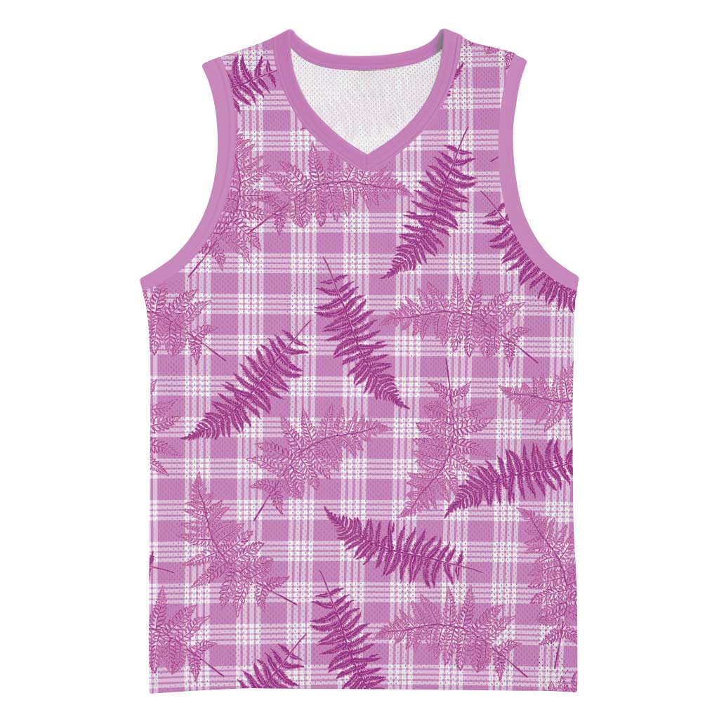 Pink Palaka Hawaii Palapalai Basketball Jersey Hawaiian Fern LT14 Unisex Pink - Polynesian Pride