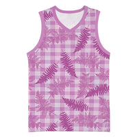 Pink Palaka Hawaii Palapalai Basketball Jersey Hawaiian Fern LT14 Unisex Pink - Polynesian Pride