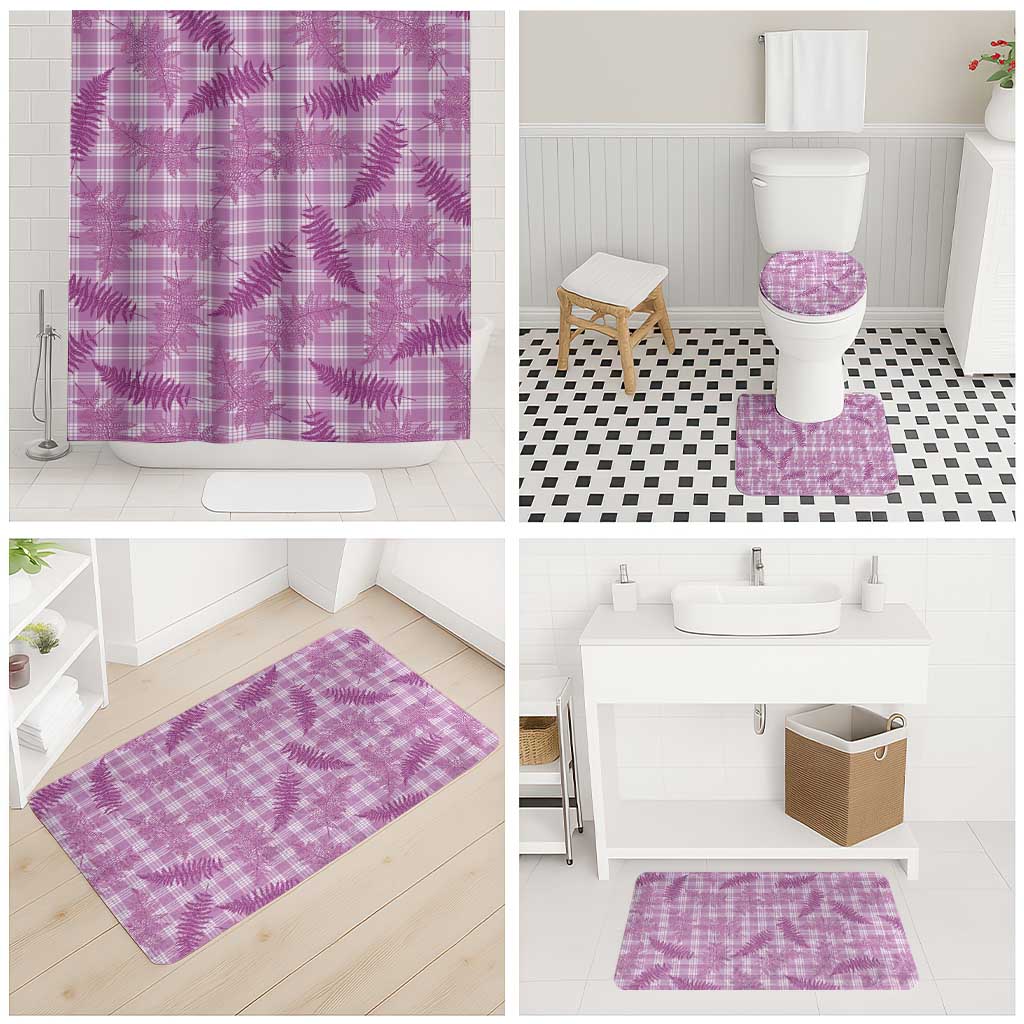 Pink Palaka Hawaii Palapalai Bathroom Set Hawaiian Fern - Polynesian Pride