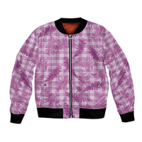 Pink Palaka Hawaii Palapalai Bomber Jacket Hawaiian Fern LT14 Unisex Pink - Polynesian Pride