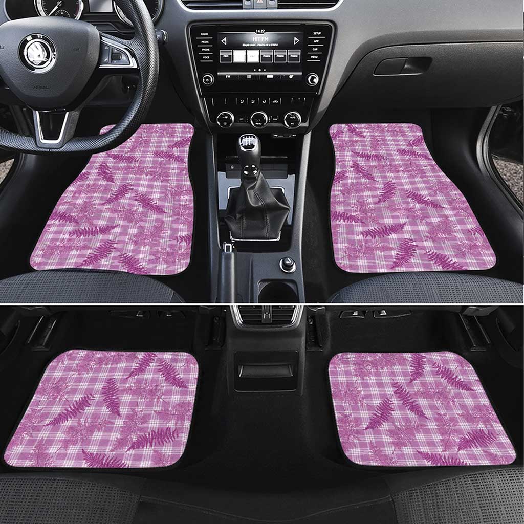 Pink Palaka Hawaii Palapalai Car Mats Hawaiian Fern LT14 Set 4pcs Pink - Polynesian Pride