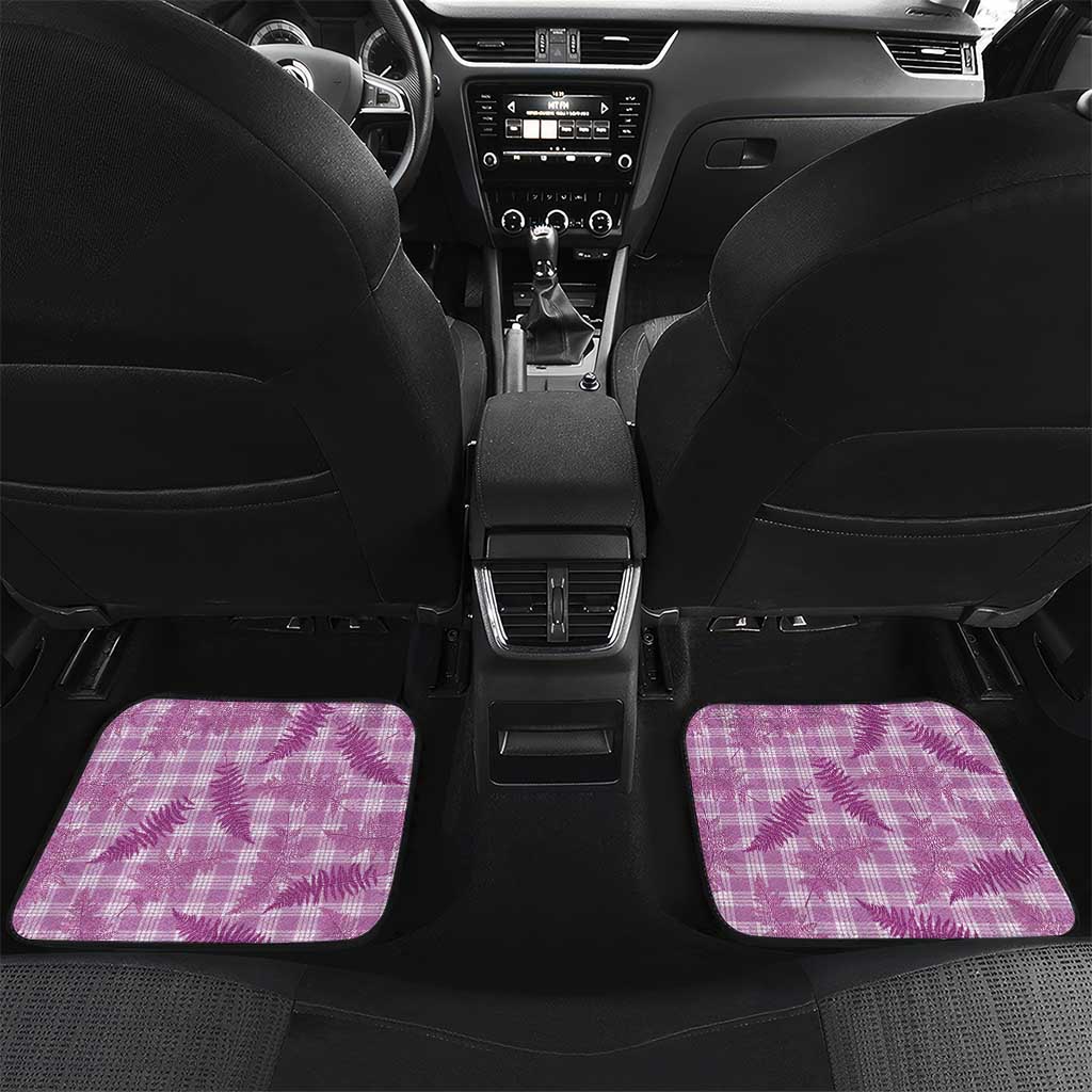 Pink Palaka Hawaii Palapalai Car Mats Hawaiian Fern LT14 Set 2pcs - Back Pink - Polynesian Pride