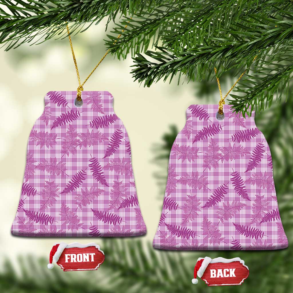 Pink Palaka Hawaii Palapalai Ceramic Ornament Hawaiian Fern LT14 Bell Flake Pink - Polynesian Pride