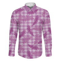 Pink Palaka Hawaii Palapalai Family Matching Off Shoulder Short Dress and Hawaiian Shirt Hawaiian Fern - Polynesian Pride
