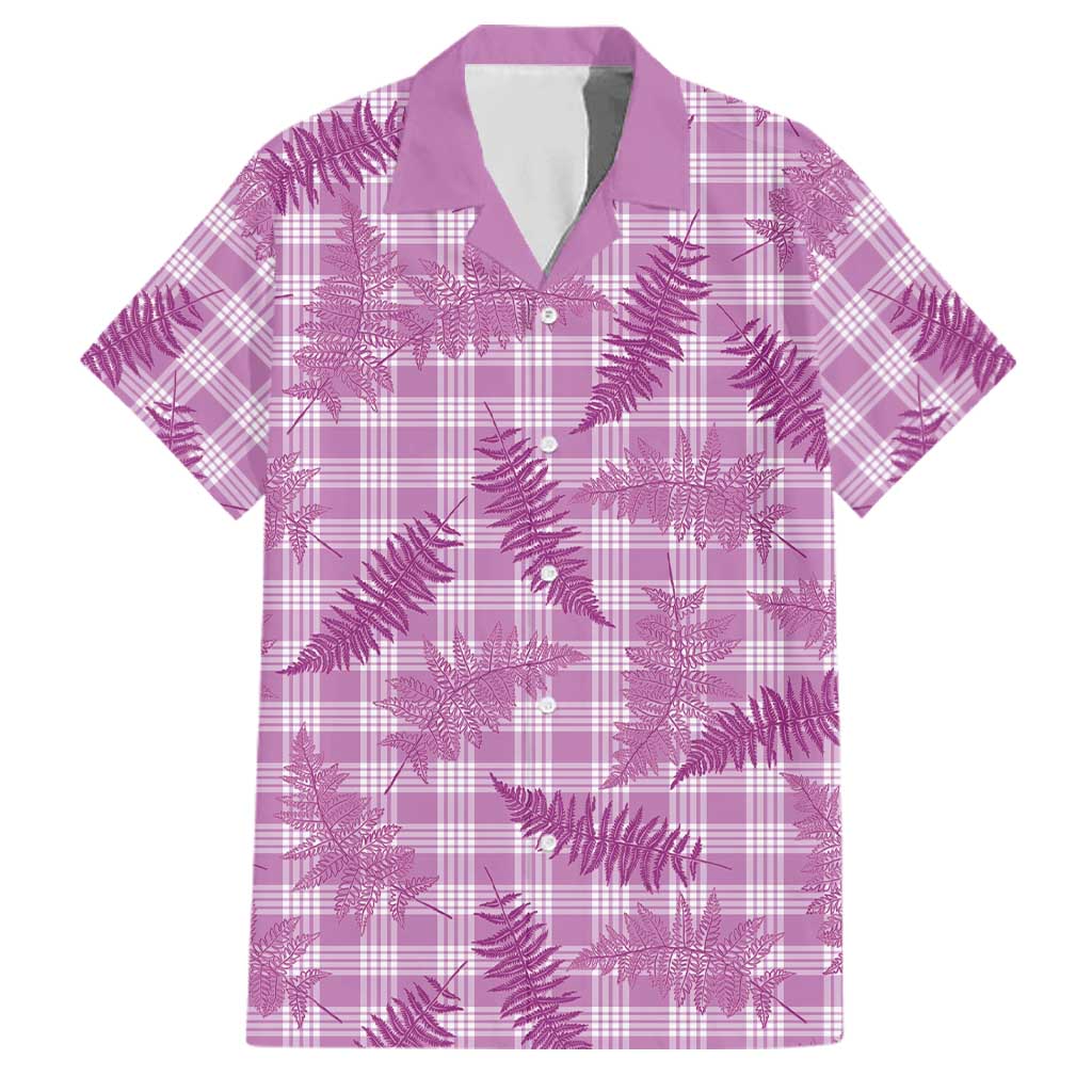 Pink Palaka Hawaii Palapalai Family Matching Tank Maxi Dress and Hawaiian Shirt Hawaiian Fern - Polynesian Pride