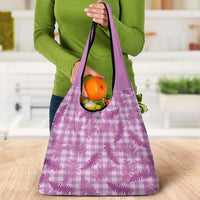 Pink Palaka Hawaii Palapalai Grocery Bag Hawaiian Fern LT14 - Polynesian Pride