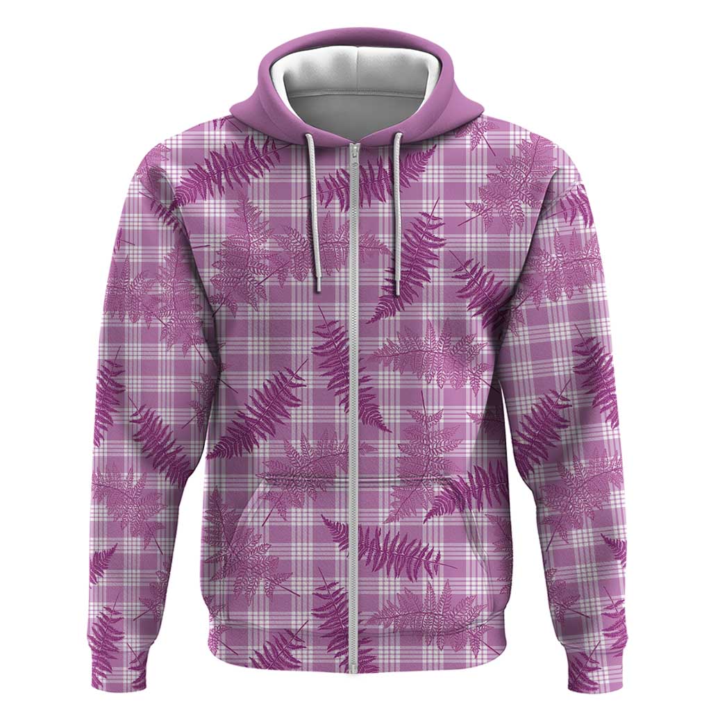 Pink Palaka Hawaii Palapalai Hoodie Hawaiian Fern LT14 Zip Hoodie Pink - Polynesian Pride