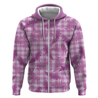 Pink Palaka Hawaii Palapalai Hoodie Hawaiian Fern LT14 Zip Hoodie Pink - Polynesian Pride