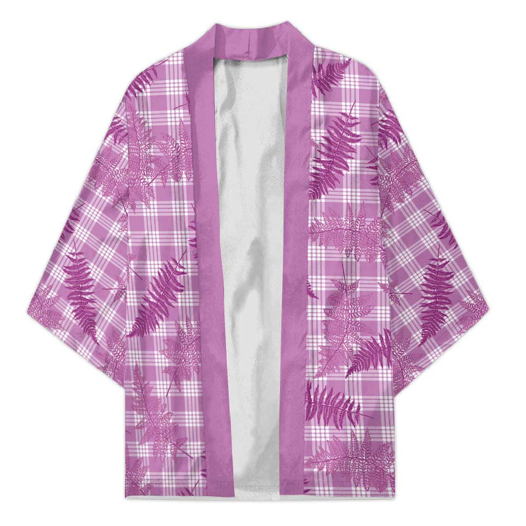 Pink Palaka Hawaii Palapalai Kimono Hawaiian Fern LT14 Unisex Pink - Polynesian Pride
