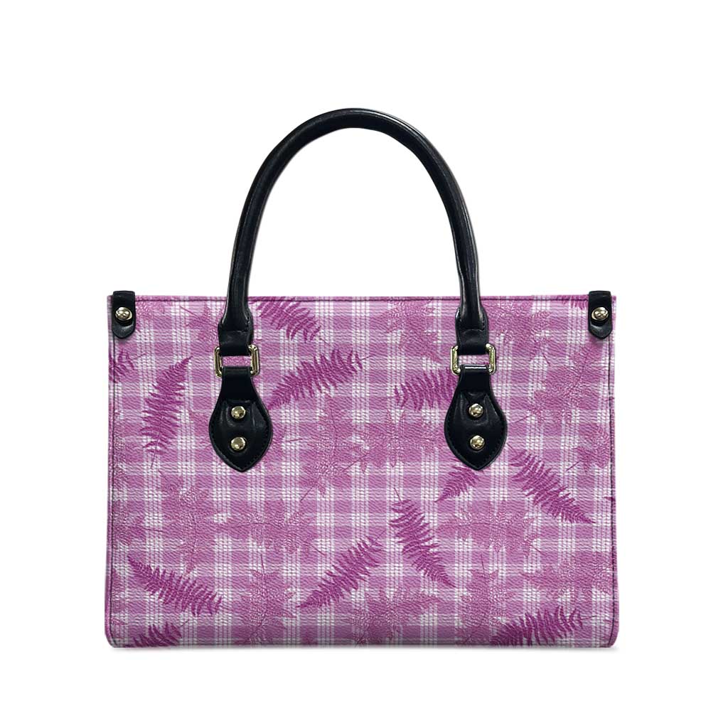 Pink Palaka Hawaii Palapalai Leather Bag Hawaiian Fern LT14 - Polynesian Pride