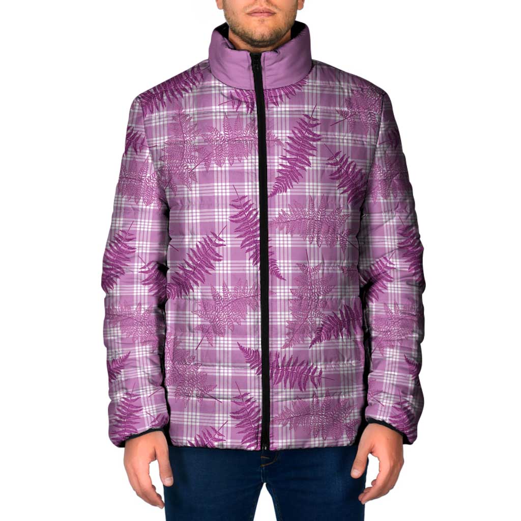 Pink Palaka Hawaii Palapalai Padded Jacket Hawaiian Fern LT14 Men Pink - Polynesian Pride