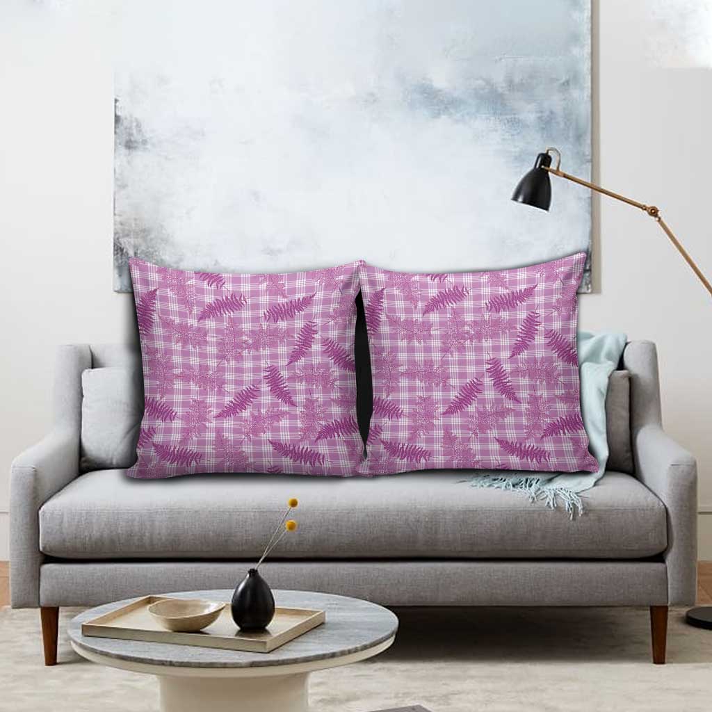 Pink Palaka Hawaii Palapalai Pillow Cover Hawaiian Fern LT14 - Polynesian Pride