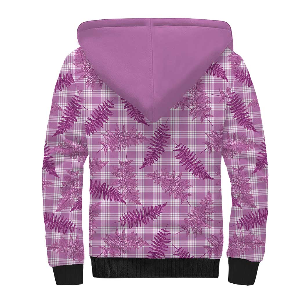 Pink Palaka Hawaii Palapalai Sherpa Hoodie Hawaiian Fern LT14 - Polynesian Pride