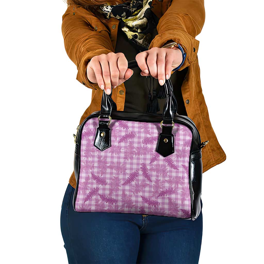 Pink Palaka Hawaii Palapalai Shoulder Handbag Hawaiian Fern LT14 One Size Pink - Polynesian Pride
