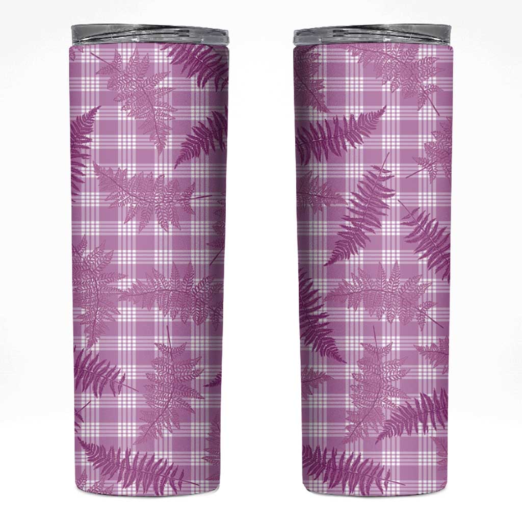 Pink Palaka Hawaii Palapalai Skinny Tumbler Hawaiian Fern LT14 Pink - Polynesian Pride
