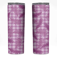 Pink Palaka Hawaii Palapalai Skinny Tumbler Hawaiian Fern LT14 Pink - Polynesian Pride