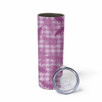 Pink Palaka Hawaii Palapalai Skinny Tumbler Hawaiian Fern LT14 - Polynesian Pride