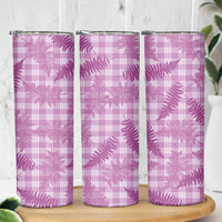 Pink Palaka Hawaii Palapalai Skinny Tumbler Hawaiian Fern LT14 - Polynesian Pride