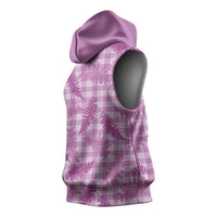 Pink Palaka Hawaii Palapalai Sleeveless Hoodie Hawaiian Fern LT14 - Polynesian Pride