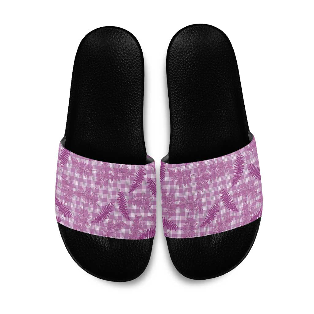 Pink Palaka Hawaii Palapalai Slide Sandals Hawaiian Fern - Polynesian Pride