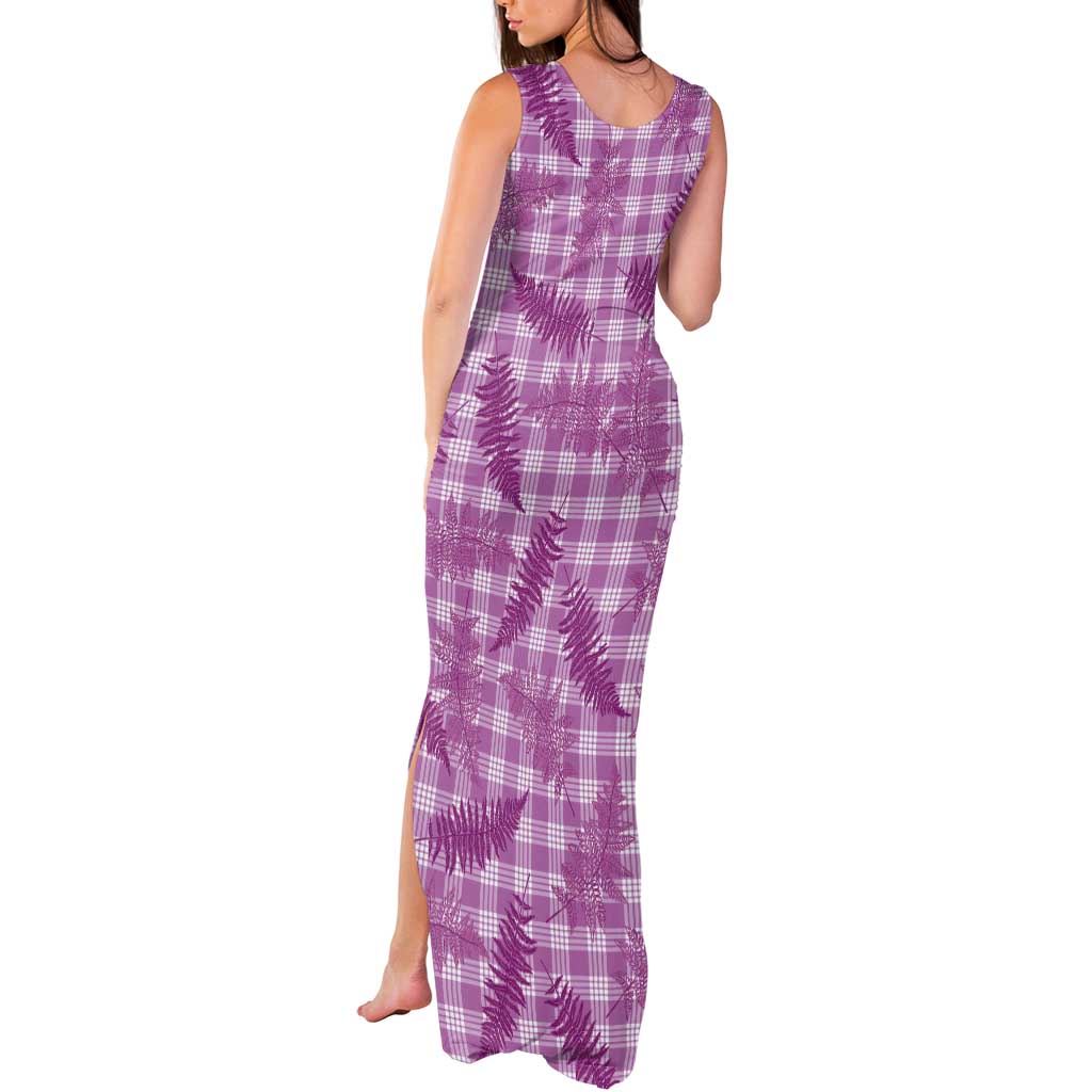 Pink Palaka Hawaii Palapalai Tank Maxi Dress Hawaiian Fern - Polynesian Pride