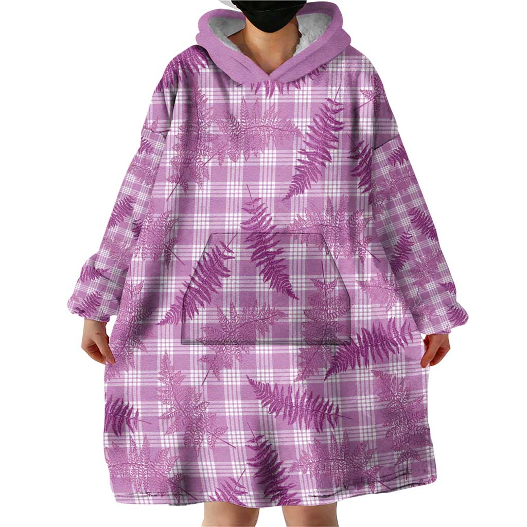 Pink Palaka Hawaii Palapalai Wearable Blanket Hoodie Hawaiian Fern LT14 - Polynesian Pride