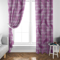 Pink Palaka Hawaii Palapalai Window Curtain Hawaiian Fern - Polynesian Pride