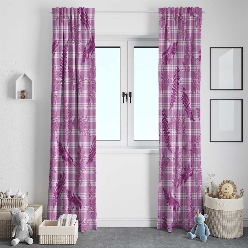 Pink Palaka Hawaii Palapalai Window Curtain Hawaiian Fern - Polynesian Pride