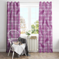 Pink Palaka Hawaii Palapalai Window Curtain Hawaiian Fern - Polynesian Pride