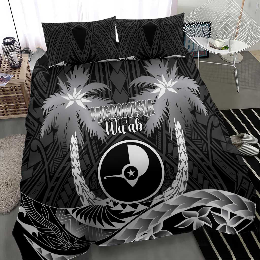 FSM Yap Day Bedding Set 2025 Wa'ab Micronesia Black Color