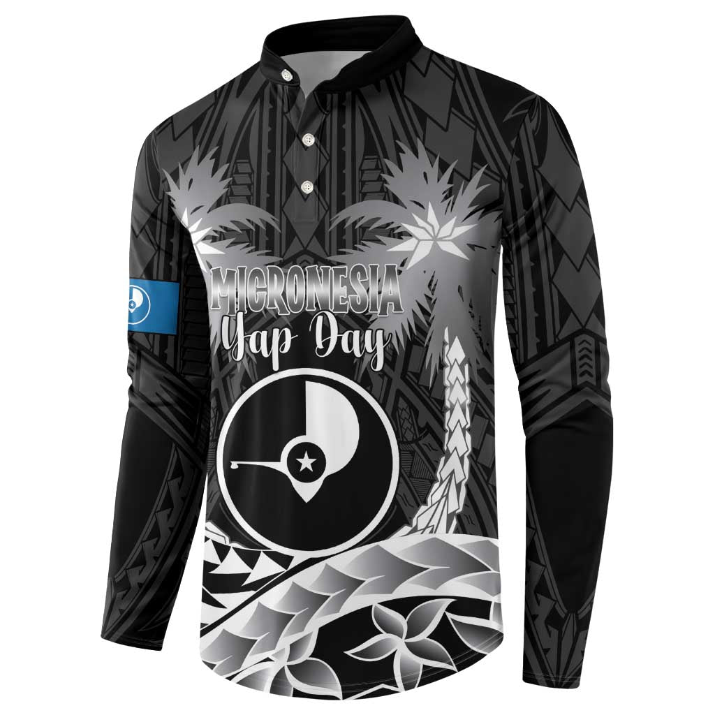 FSM Yap Day Button Sweatshirt 2025 Wa'ab Micronesia Black Color