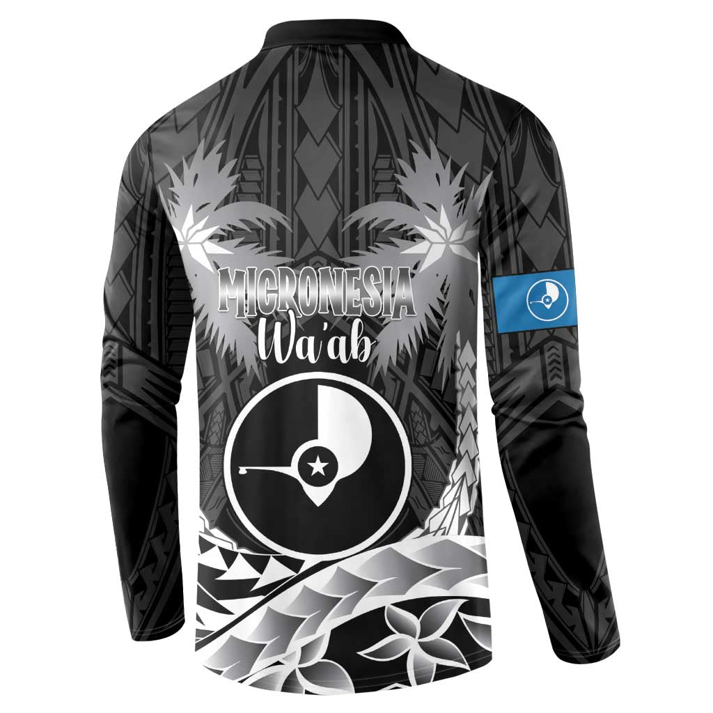 FSM Yap Day Button Sweatshirt 2025 Wa'ab Micronesia Black Color