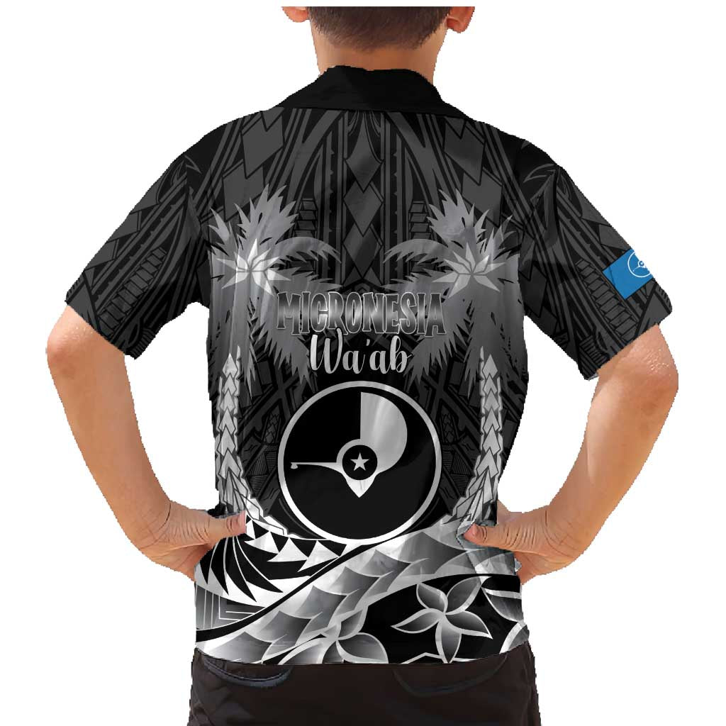 FSM Yap Day Family Matching Mermaid Dress and Hawaiian Shirt 2025 Wa'ab Micronesia Black Color