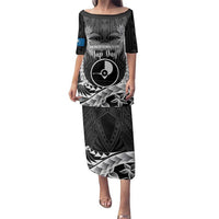 FSM Yap Day Family Matching Puletasi and Hawaiian Shirt 2025 Wa'ab Micronesia Black Color