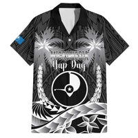 FSM Yap Day Family Matching Tank Maxi Dress and Hawaiian Shirt 2025 Wa'ab Micronesia Black Color