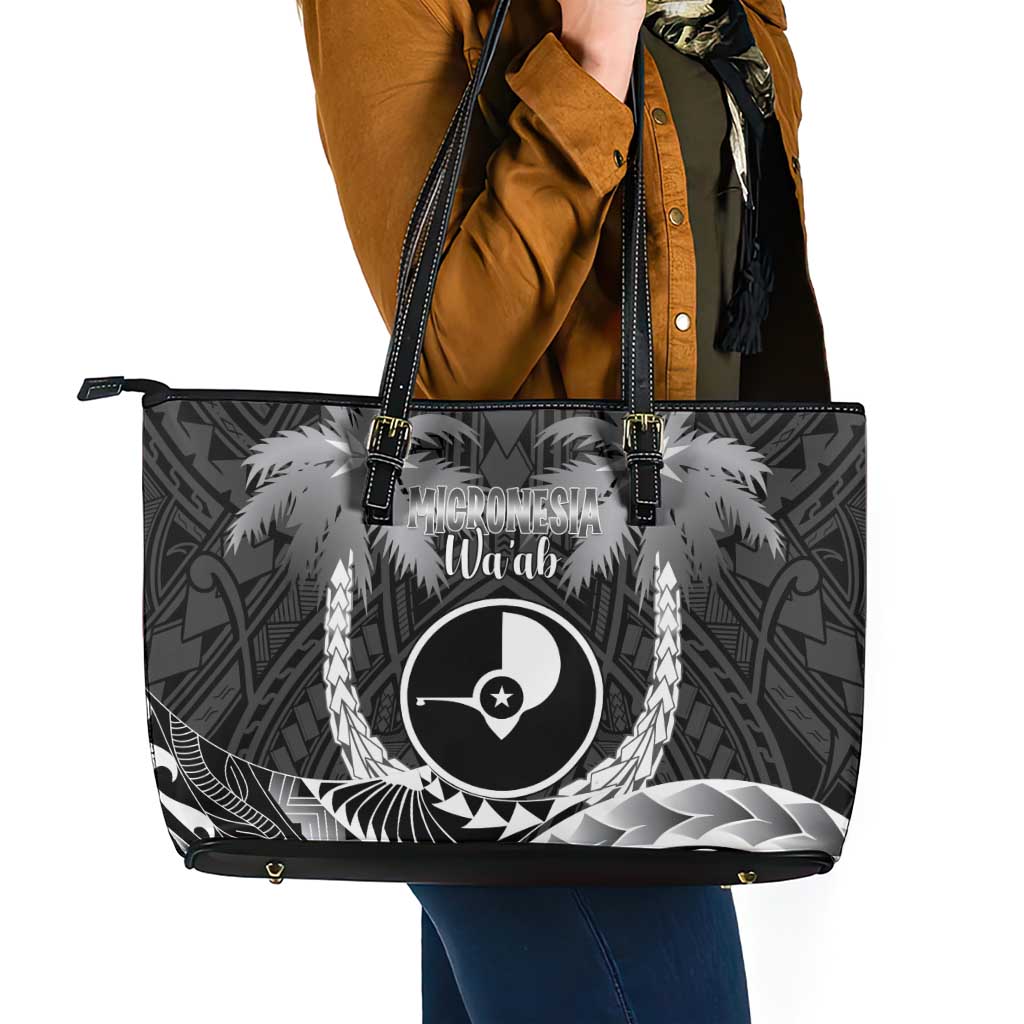 FSM Yap Day Leather Tote Bag 2025 Wa'ab Micronesia Black Color