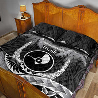 FSM Yap Day Quilt Bed Set 2025 Wa'ab Micronesia Black Color
