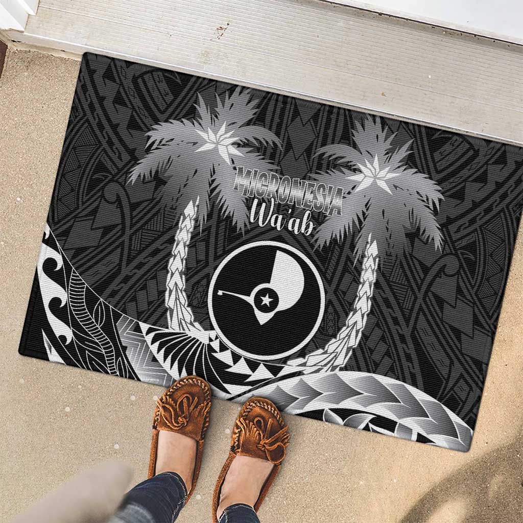 FSM Yap Day Rubber Doormat 2025 Wa'ab Micronesia Black Color