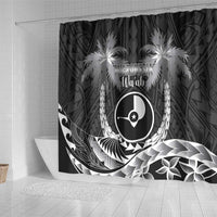 FSM Yap Day Shower Curtain 2025 Wa'ab Micronesia Black Color