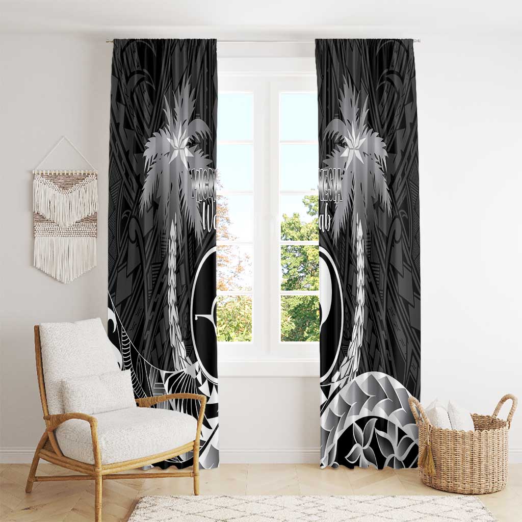 FSM Yap Day Window Curtain 2025 Wa'ab Micronesia Black Color