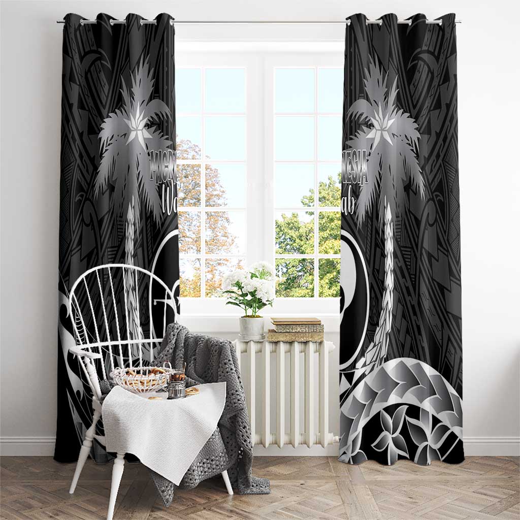 FSM Yap Day Window Curtain 2025 Wa'ab Micronesia Black Color